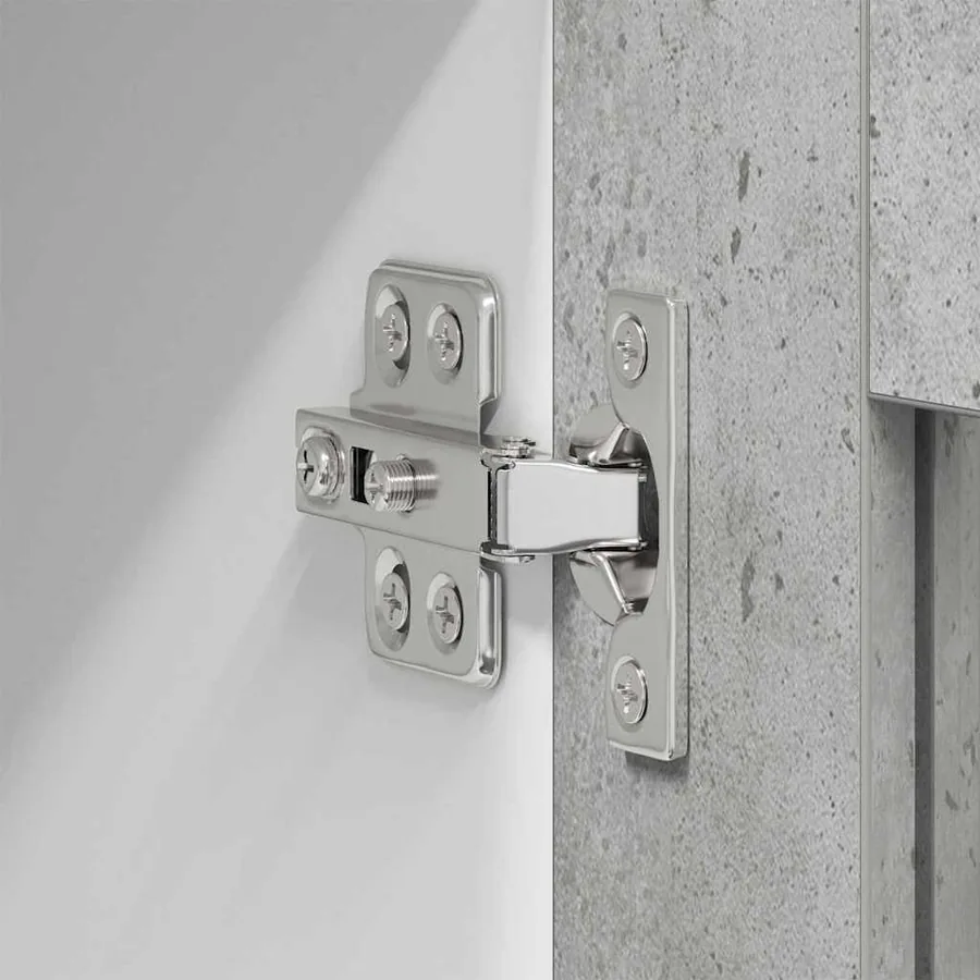 Armoire suspendue avec porte 2 pcs Gris béton 40 x 31 x 80 cm - 10