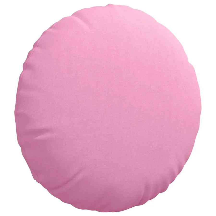 Coussins de siège 2 pcs Rose Ø50 x 19 cm tissu - 5