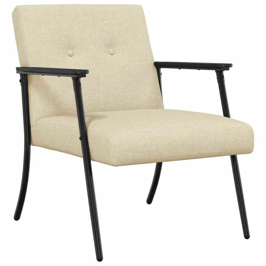 fauteuil Crème tissu - 2