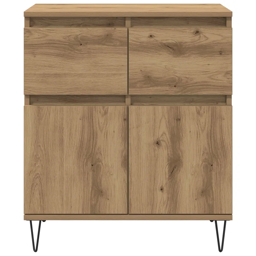 Buffet Chêne artisanal 60 x 35 x 70 cm Bois d'ingénierie et fer - 6