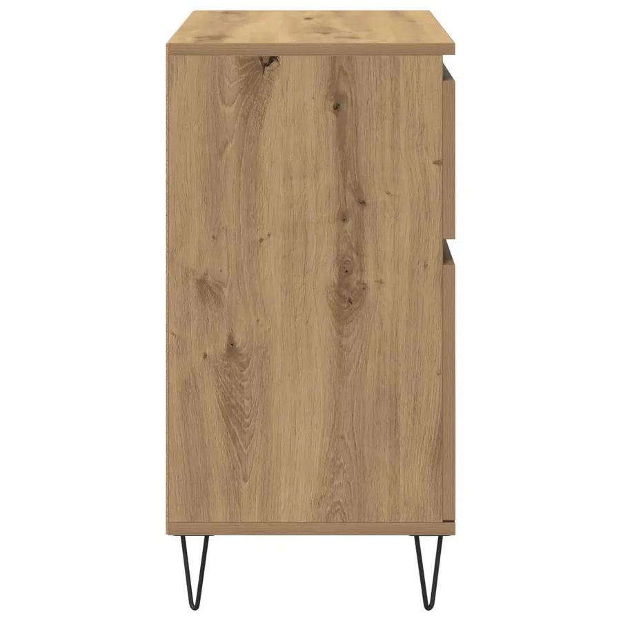 Buffet Chêne artisanal 60 x 35 x 70 cm Bois d'ingénierie et fer - 7