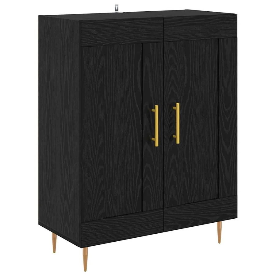 Haut Armoire 2 pcs Chêne noir Bois d'ingénierie - 6