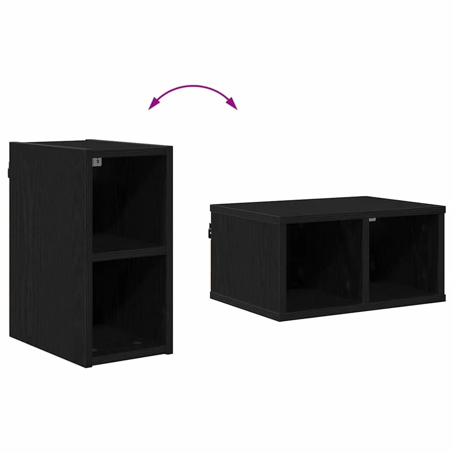Armoire suspendue avec stockage Chêne noir 20 x 29,5 x 40 cm - 10
