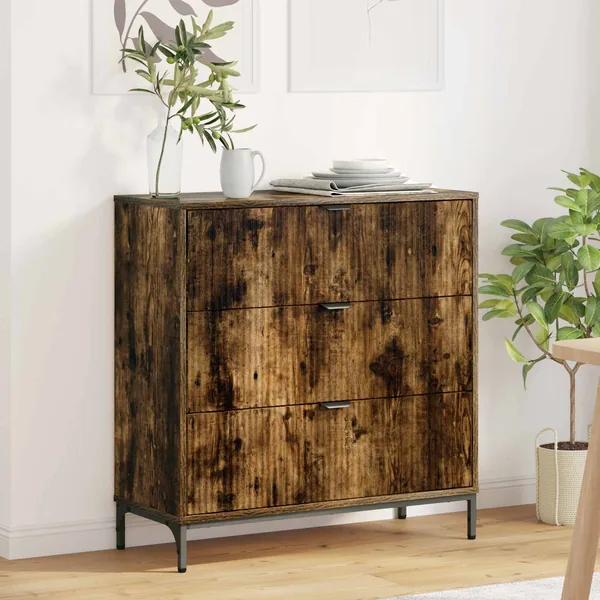 Buffet Chêne fumé 79,5 x 33 x 82 cm Bois d'ingénierie