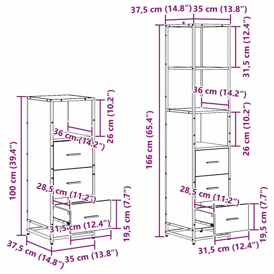 Ensemble de mobilier de salle de bain 4 pc Chêne artisanal - 20