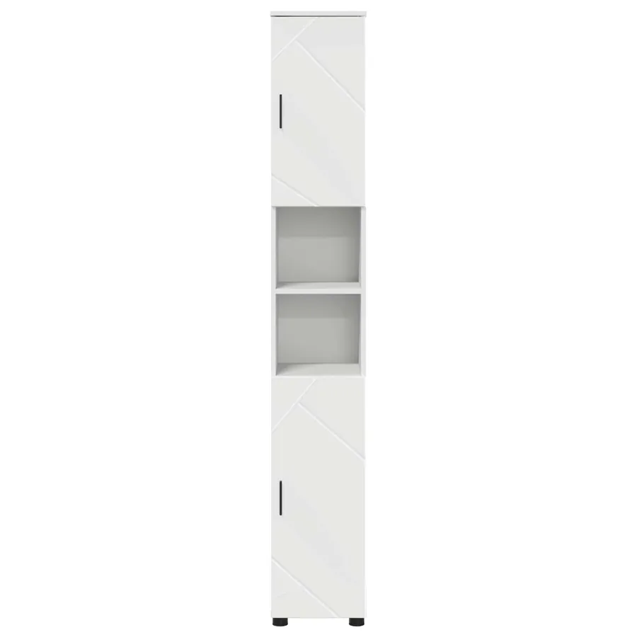 Cabinet de salle de bain avec stockage Blanc 30 x 35 x 192 cm - 6