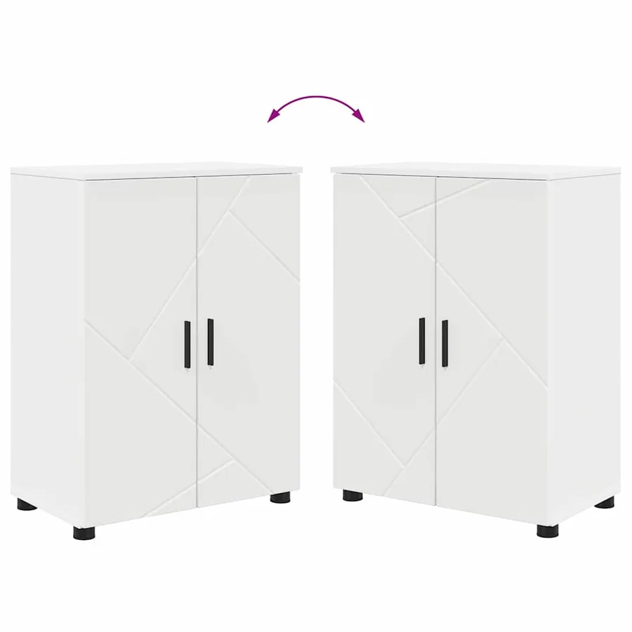 Ensemble de mobilier de salle de bain avec tiroir 4 pcs Blanc - 12