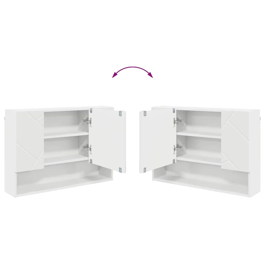 Ensemble de mobilier de salle de bain avec tiroir 4 pcs Blanc - 11