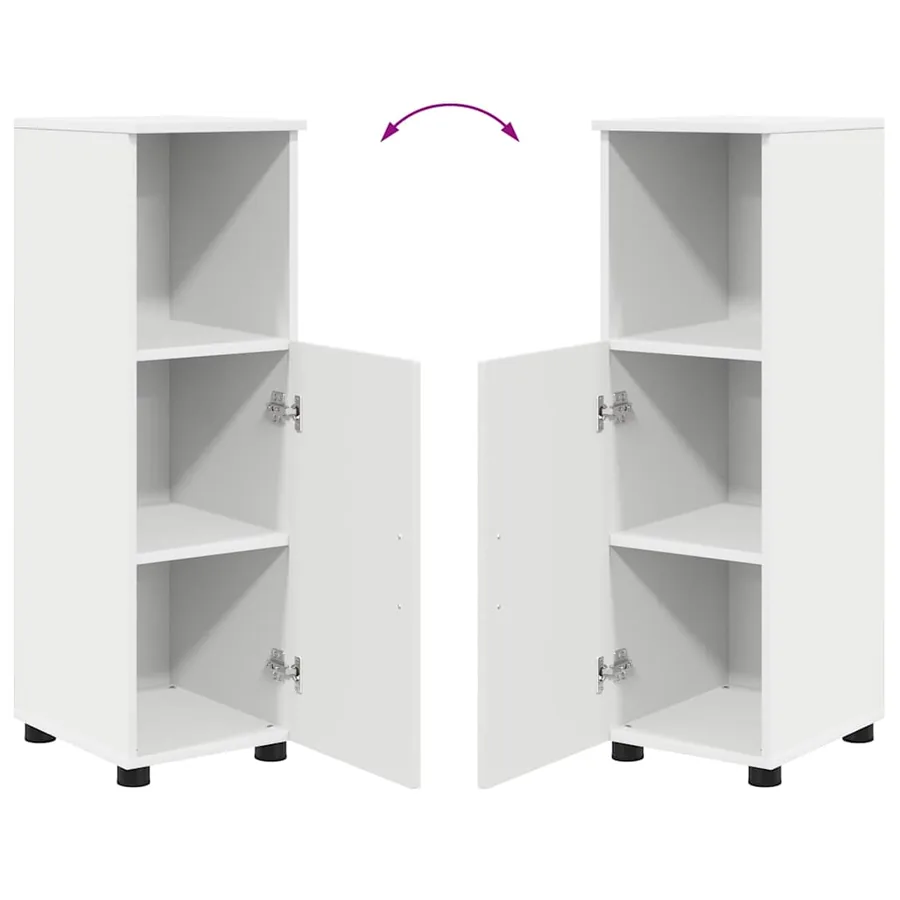 Ensemble de mobilier de salle de bain avec tiroir 4 pcs Blanc - 13