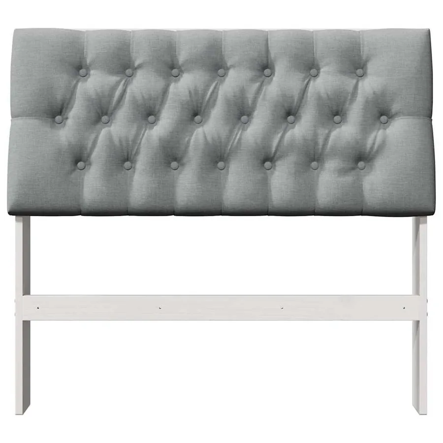 Tête de lit capitonnée Gris clair 100 cm Pin massif - 4
