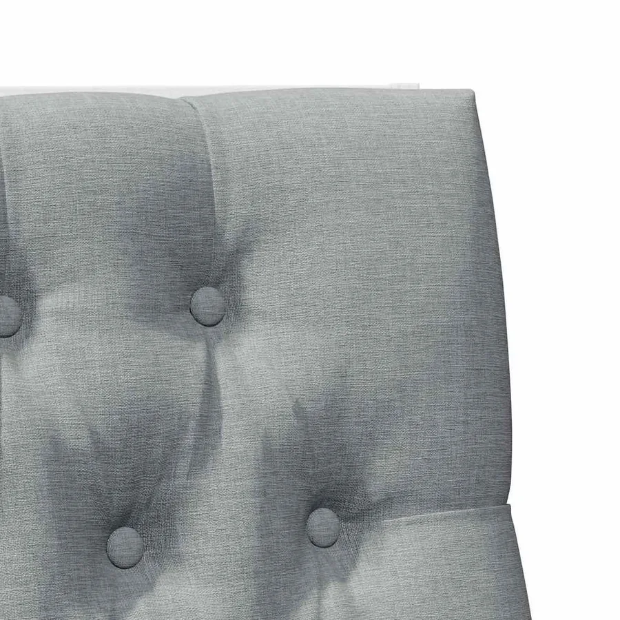 Tête de lit capitonnée Gris clair 100 cm Pin massif - 7