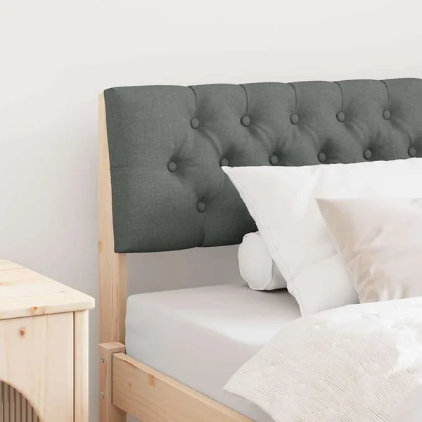 Tête de lit capitonnée Gris foncé 100 cm Pin massif