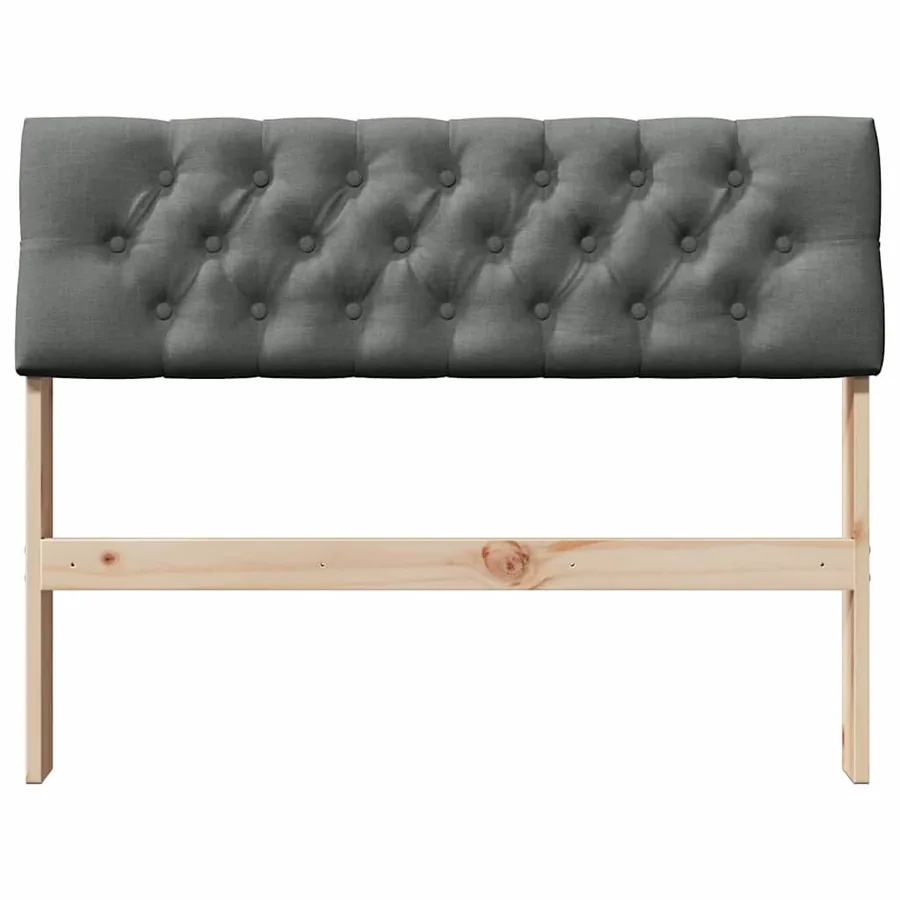 Tête de lit capitonnée Gris foncé 100 cm Pin massif - 4