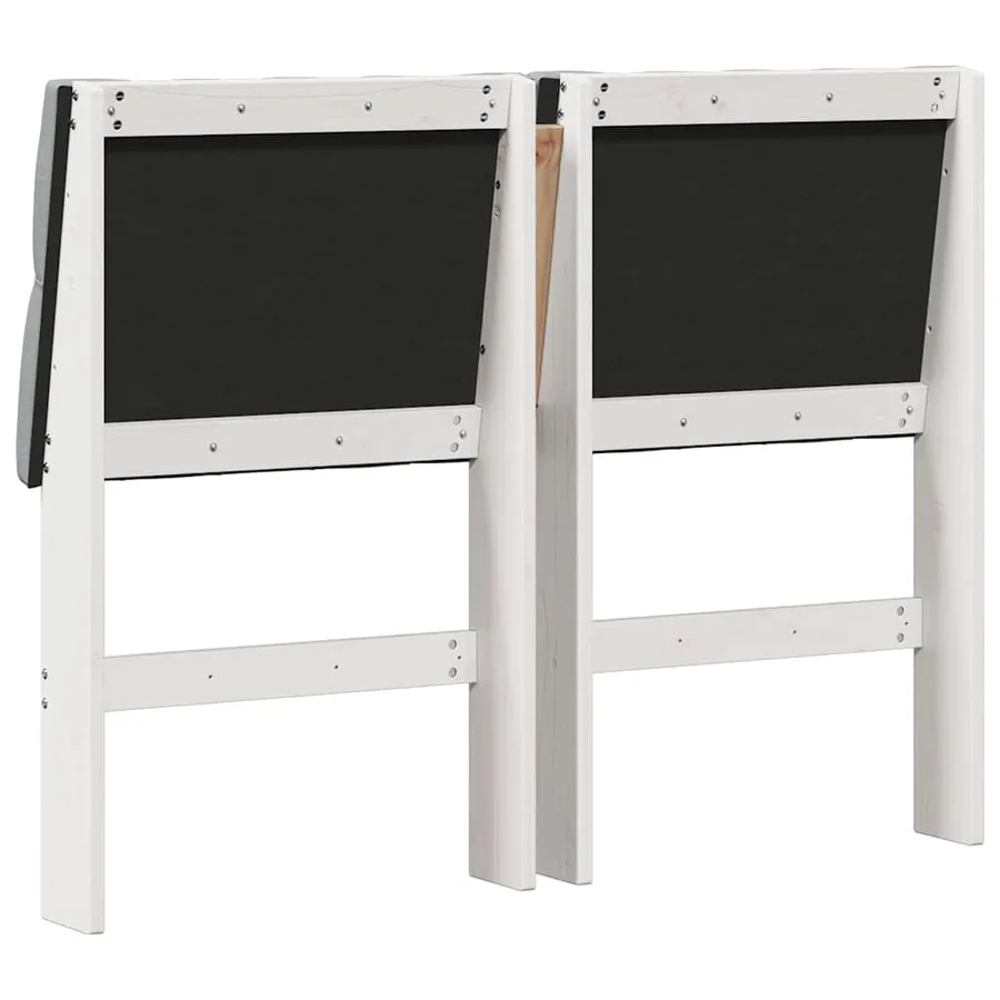 Tête de lit capitonnée Gris clair 120 cm Pin massif - 6