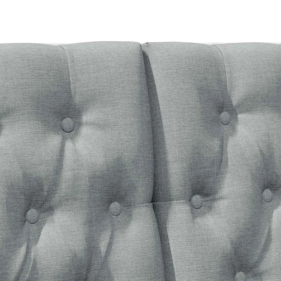 Tête de lit capitonnée Gris clair 120 cm Pin massif - 7