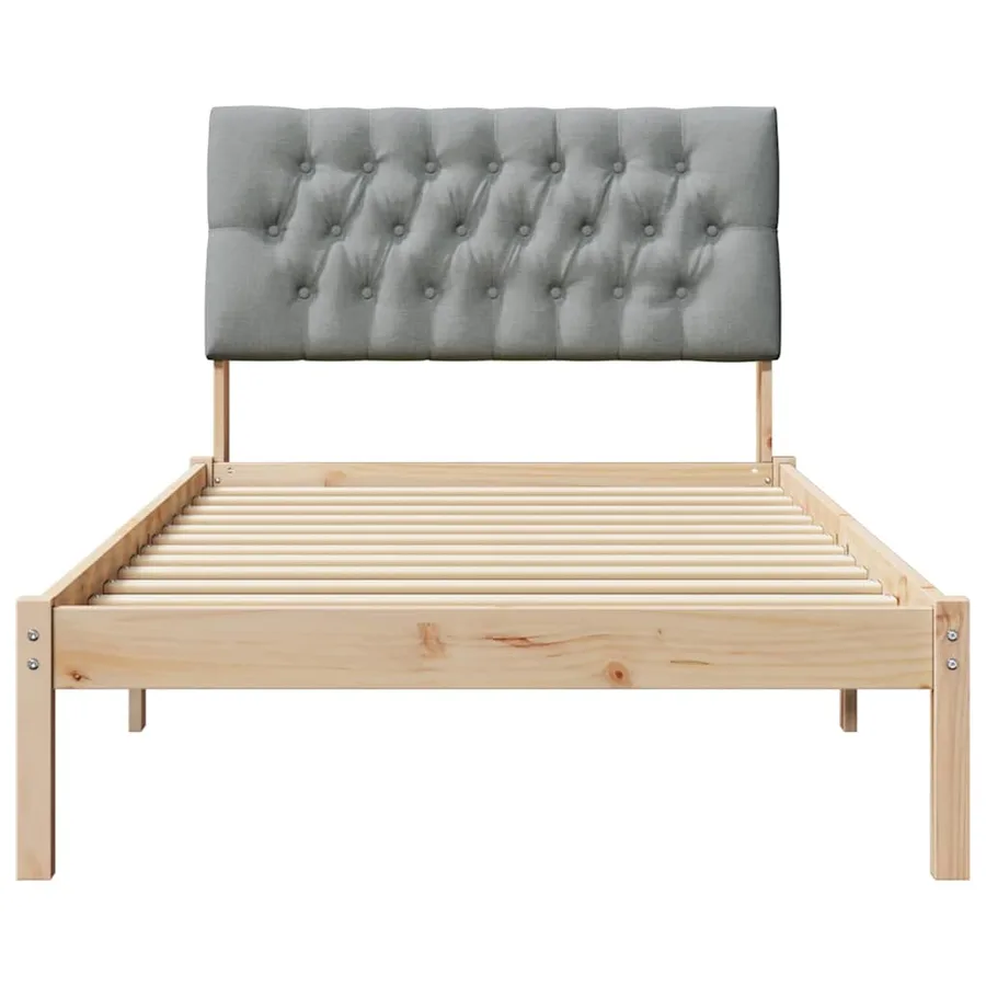 Cadre de lit avec tête de lit rembourrée Marron 100 x 200 cm - 5