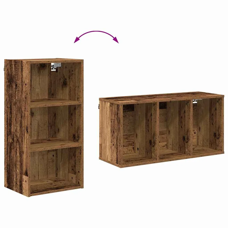 Armoire suspendue avec stockage Bois ancien 40 x 29,5 x 80 cm - 8