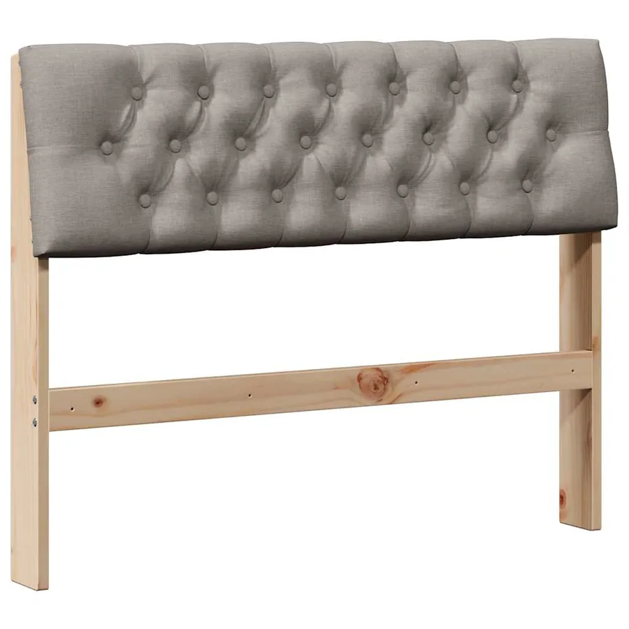Tête de lit capitonnée Taupe 100 cm Pin massif - 2