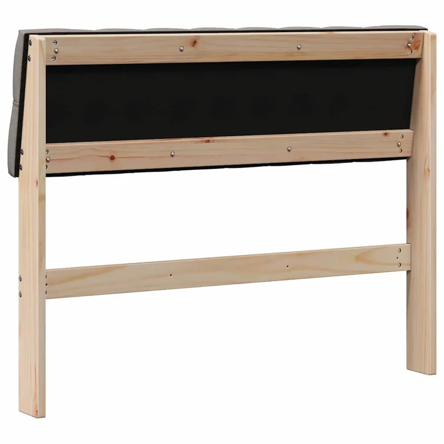 Tête de lit capitonnée Taupe 100 cm Pin massif - 6