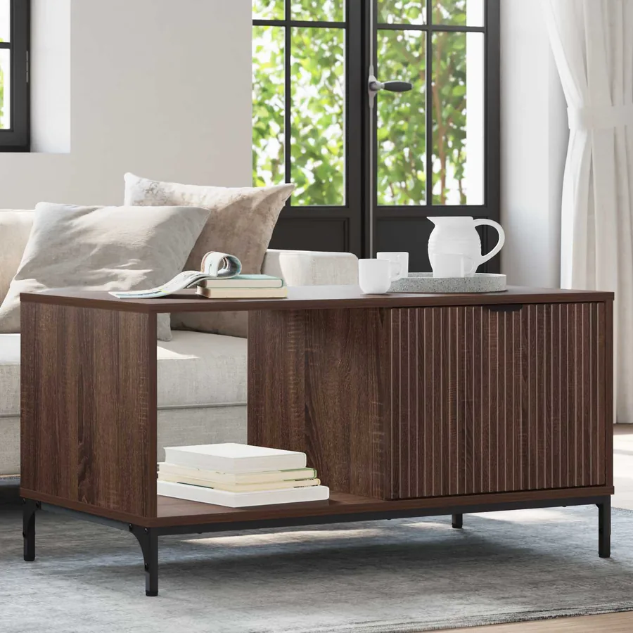 Table basse Chêne brun 90 x 49 x 46 cm Bois d'ingénierie