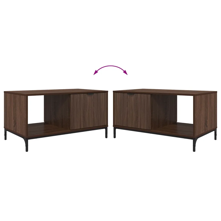 Table basse Chêne brun 90 x 49 x 46 cm Bois d'ingénierie - 12