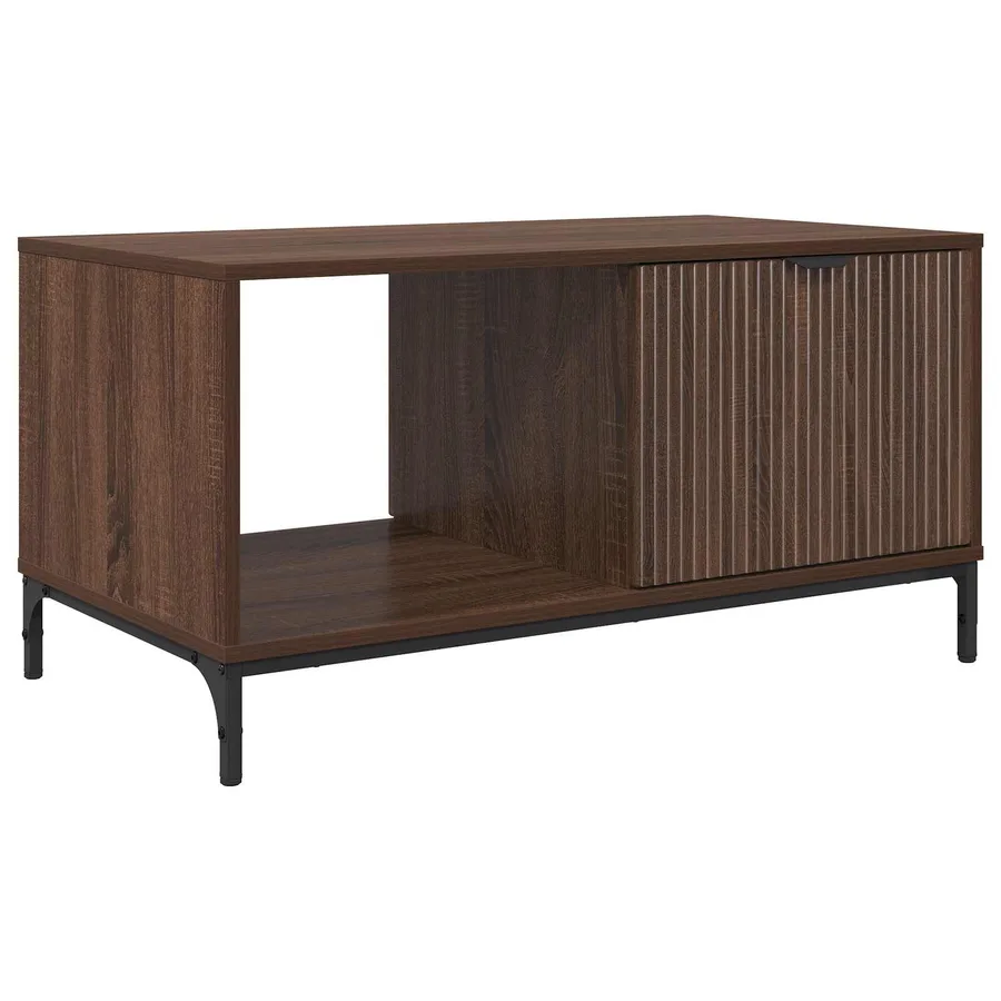 Table basse Chêne brun 90 x 49 x 46 cm Bois d'ingénierie - 2
