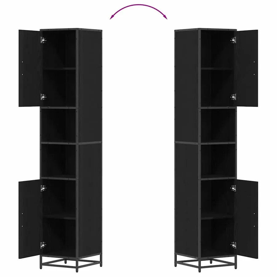 Ensemble de mobilier de salle de bain 4 pcs Chêne noir - 17