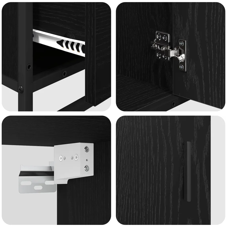 Ensemble de mobilier de salle de bain 3 pcs Chêne noir - 11