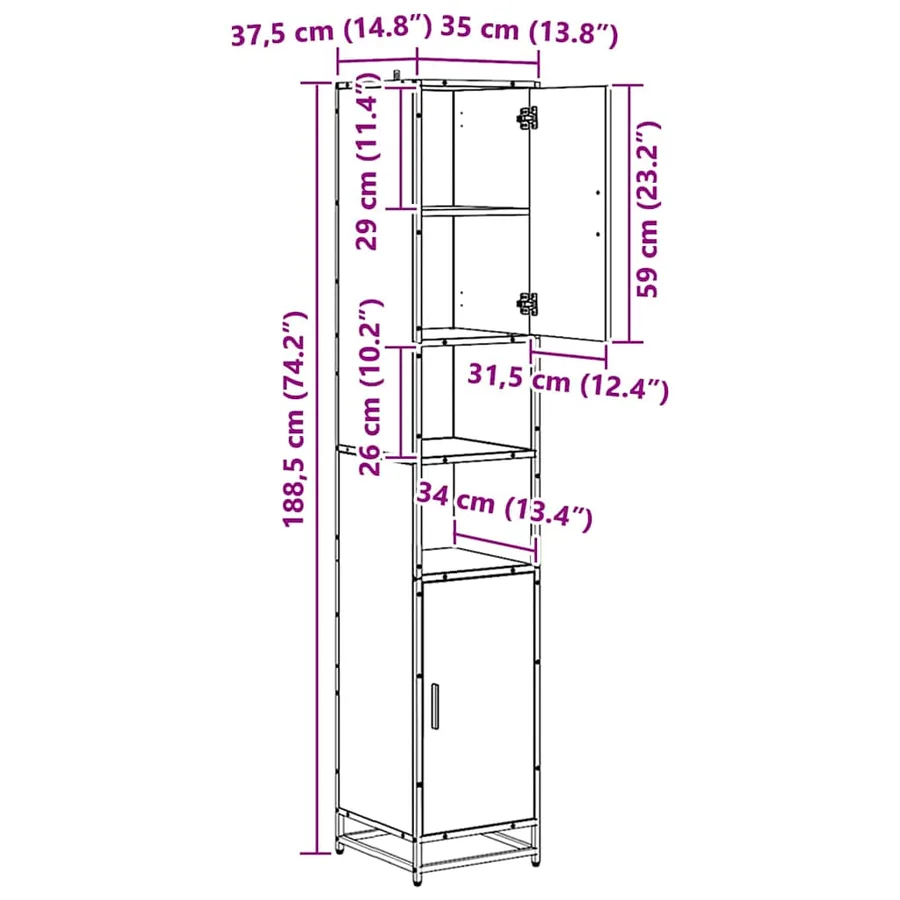 Ensemble de mobilier de salle de bain 3 pcs Chêne noir - 19
