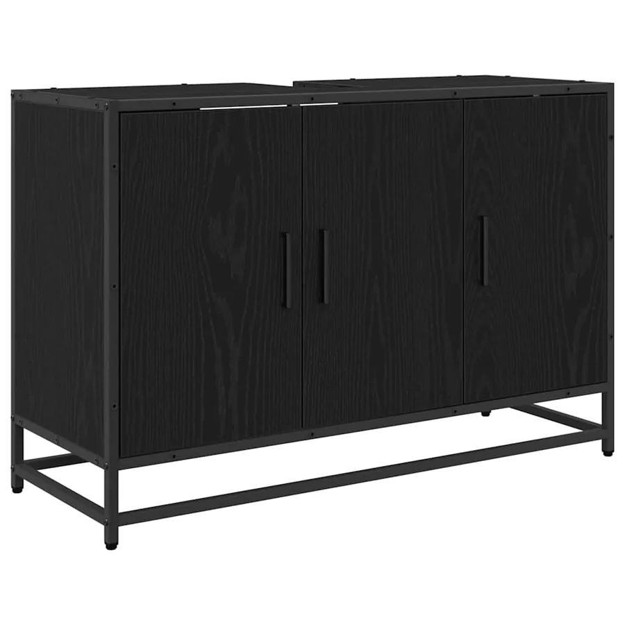 Ensemble de mobilier de salle de bain 3 pcs Chêne noir - 6
