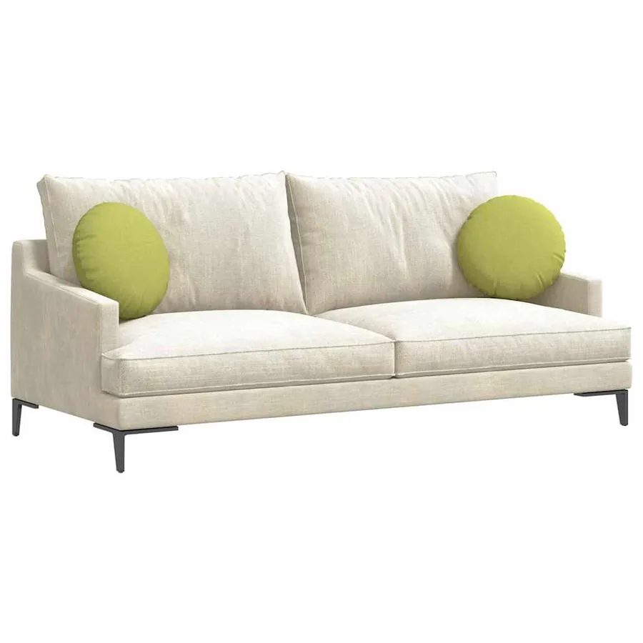 Coussins de siège 2 pcs Vert clair Ø40 x 13 cm tissu - 3