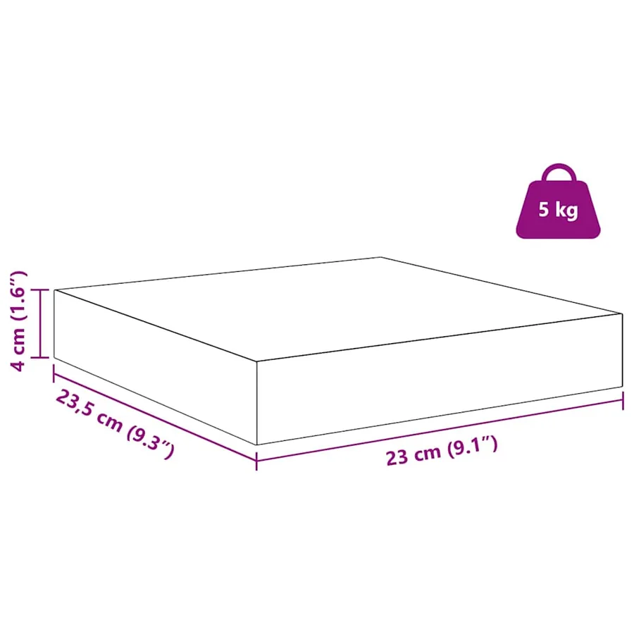 Étagère Murale 2 pcs Marbre blanc 23 x 23,5 x 4 cm - 15