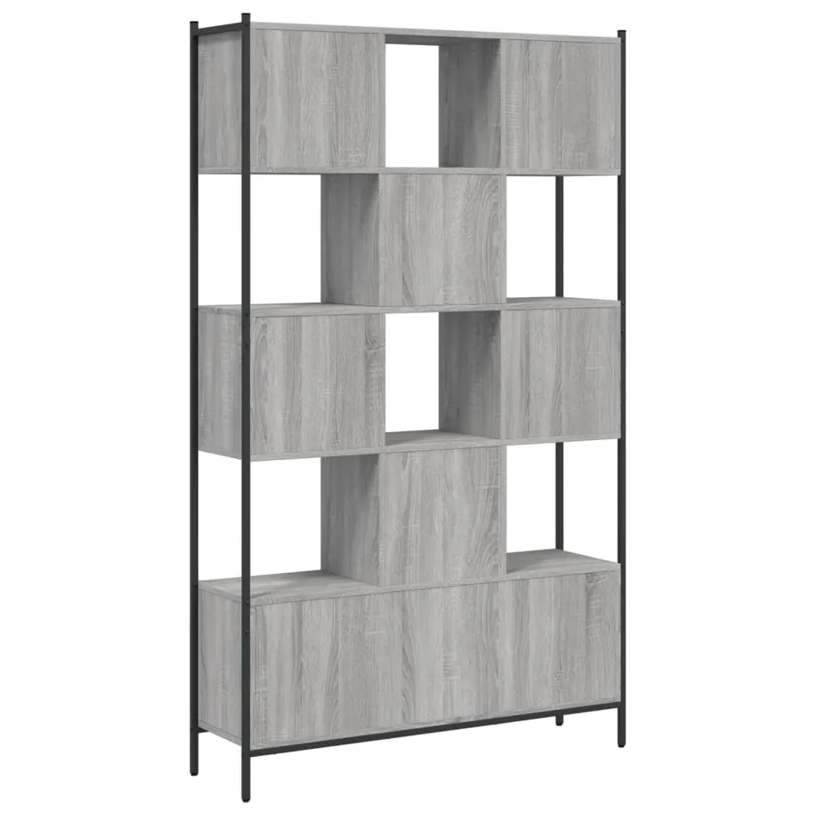 Bibliothèque sonoma gris 102x28x172 cm bois d'ingénierie - 7