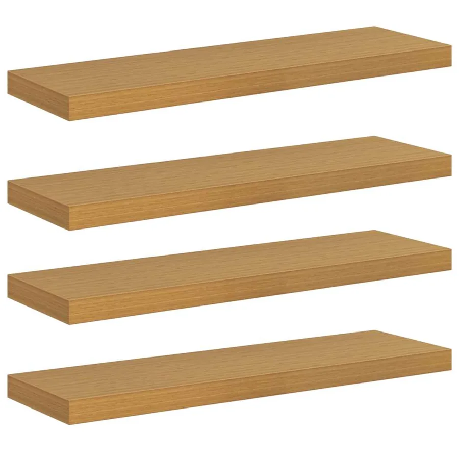 Étagère Murale 4 pcs Beige 90 x 23,5 x 4 cm Bois d'ingénierie - 2
