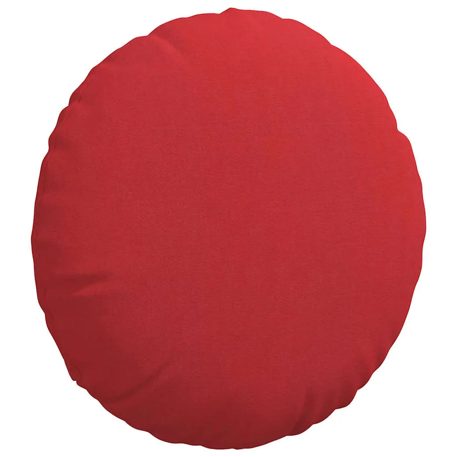 Coussins de siège 2 pcs Rouge Ø40 x 13 cm tissu - 5