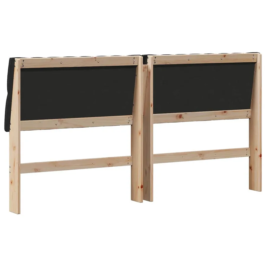 Tête de lit capitonnée Noir 180 cm Pin massif - 6
