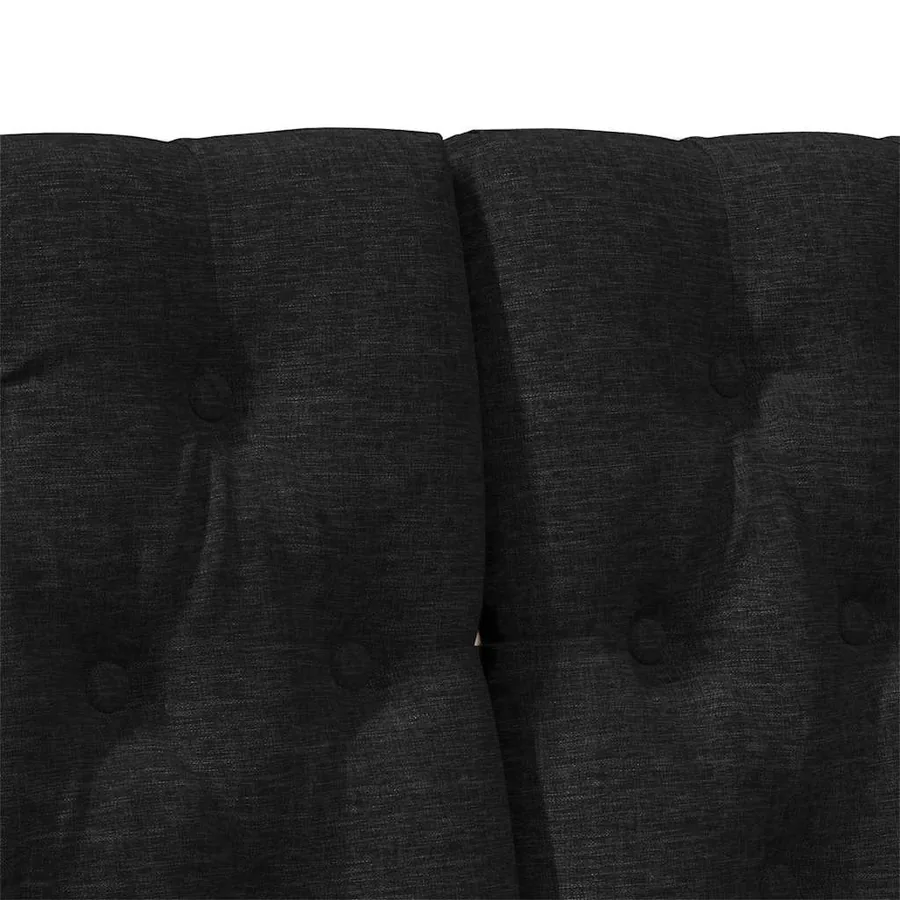 Tête de lit capitonnée Noir 180 cm Pin massif - 7
