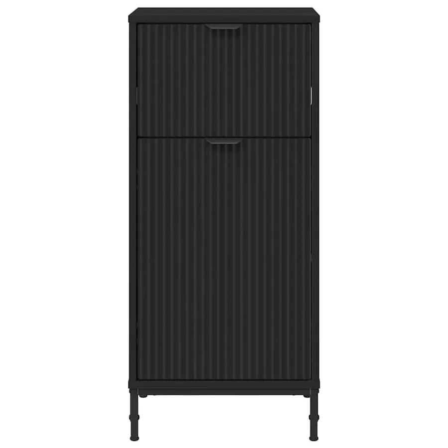 Cabinet de salle de bain avec tiroir Noir 39,5 x 36 x 88 cm - 6