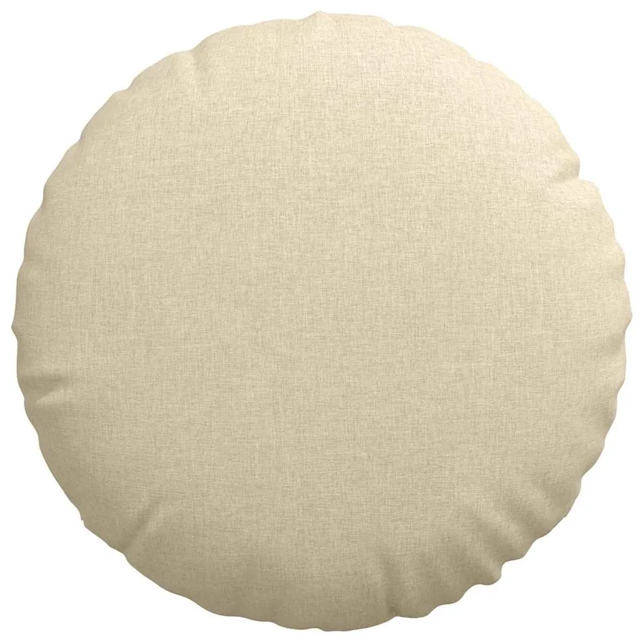 Coussins de siège 2 pcs Crème Ø60 x 21 cm tissu - 6