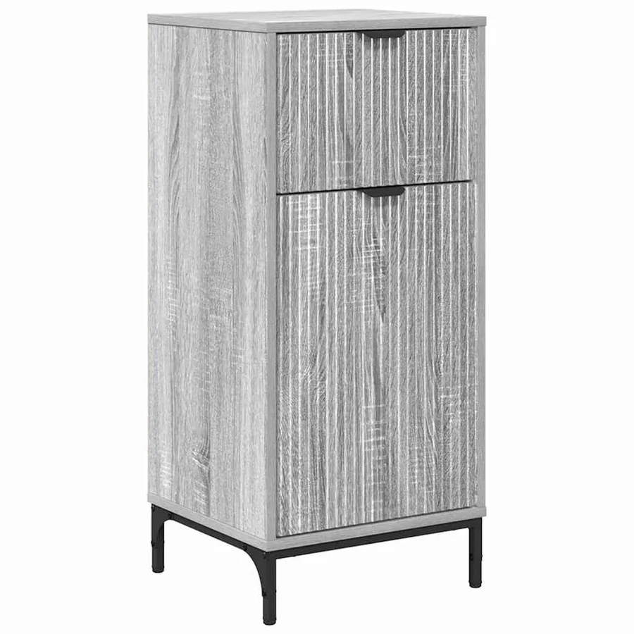 Ensemble de mobilier de salle de bain avec tiroir Gris Sonoma - 7
