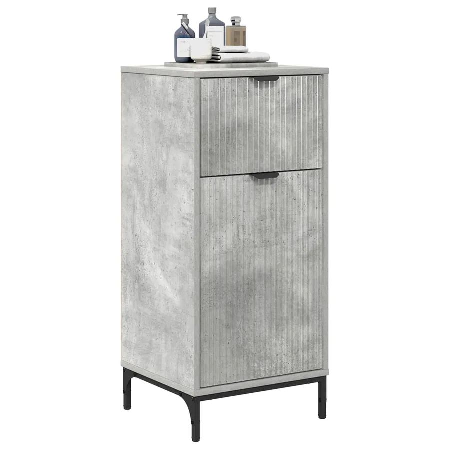 Cabinet de salle de bain Gris béton 39,5 x 36 x 88 cm - 3