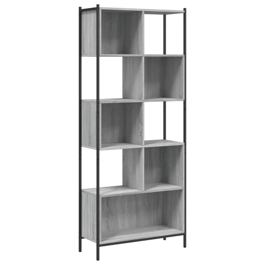 Bibliothèque sonoma gris 72x28x172 cm bois d'ingénierie - 2