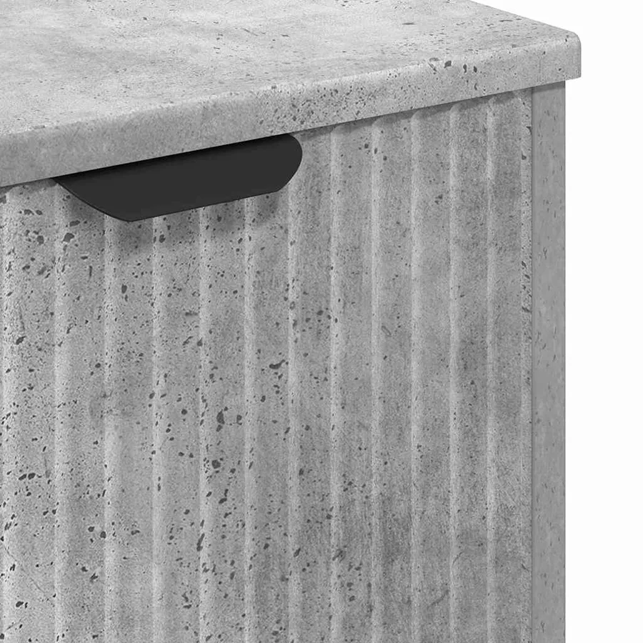 Ensemble de mobilier de salle de bain 3 pcs Gris béton - 11
