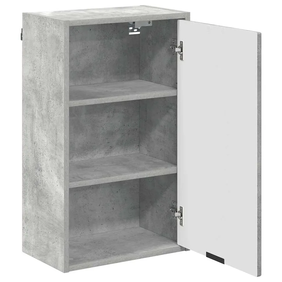 Ensemble de mobilier de salle de bain 3 pcs Gris béton - 7
