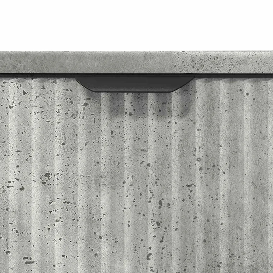 Ensemble de mobilier de salle de bain 3 pcs Gris béton - 9