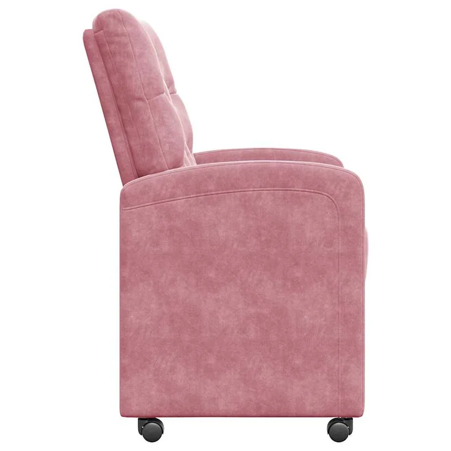 Chaises de Salle à Manger avec Roues 2 pcs Rose 58 x 67 x 97 cm - 5