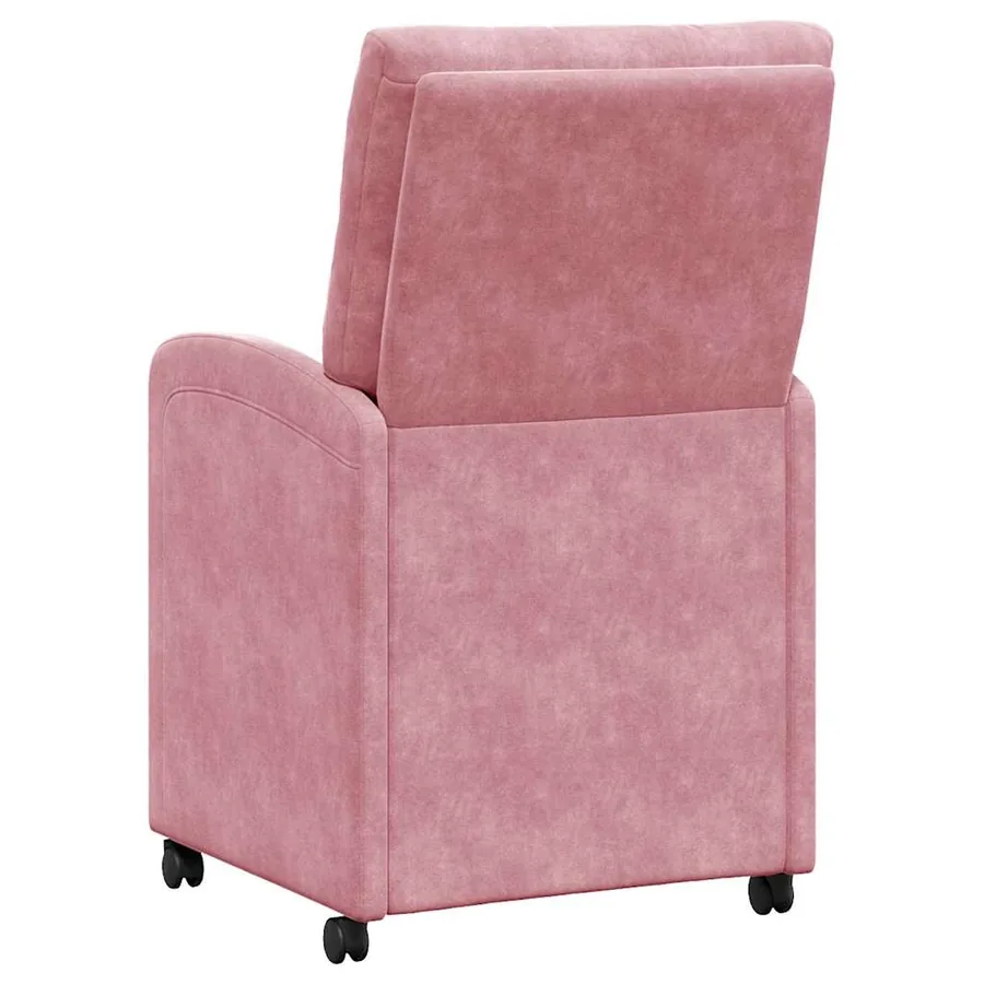 Chaises de Salle à Manger avec Roues 2 pcs Rose 58 x 67 x 97 cm - 6