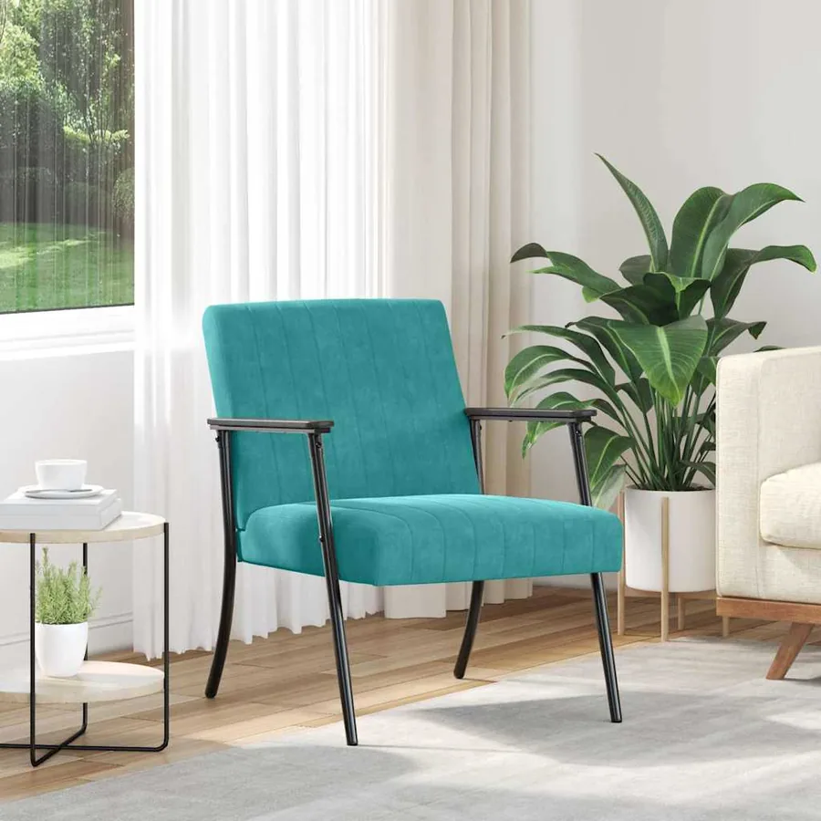 fauteuil Turquoise 59 x 75 x 78 cm Velours