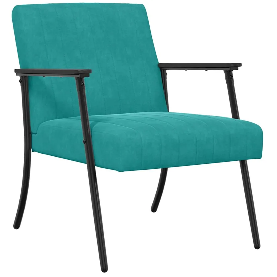 fauteuil Turquoise 59 x 75 x 78 cm Velours - 2
