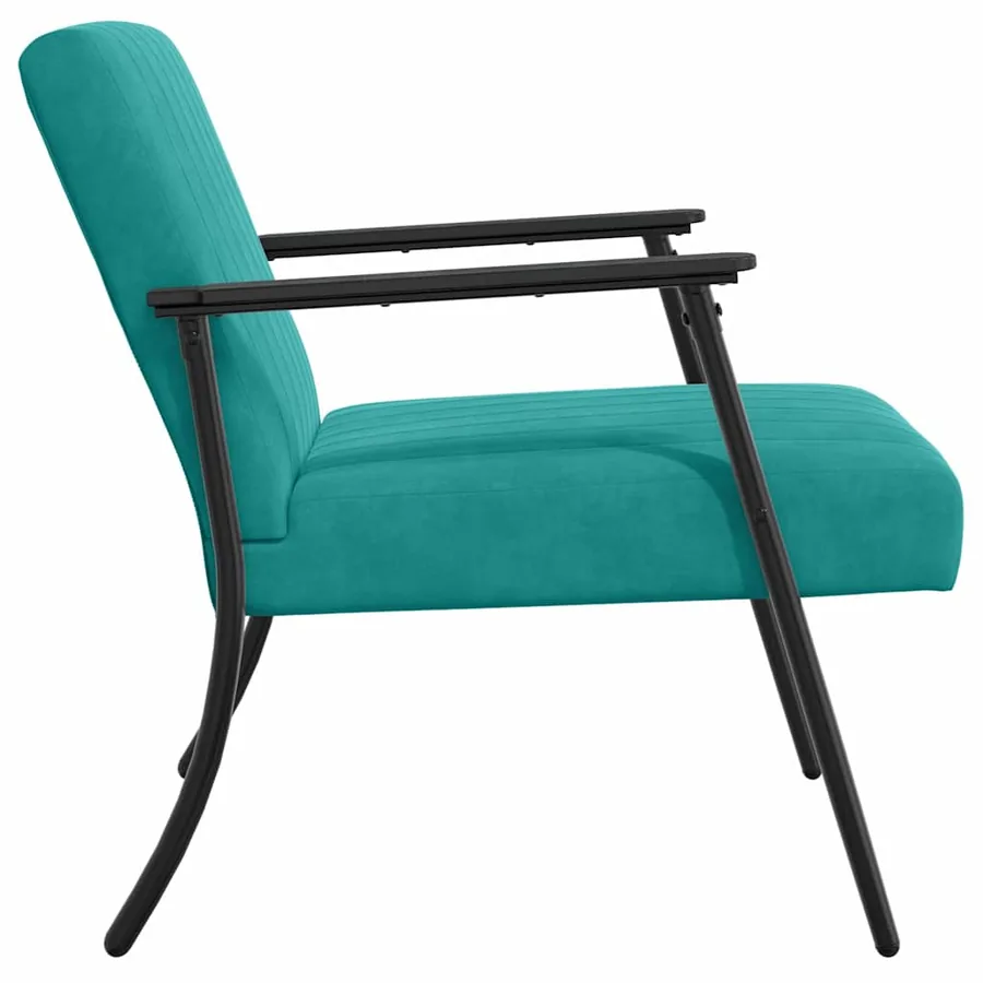 fauteuil Turquoise 59 x 75 x 78 cm Velours - 5